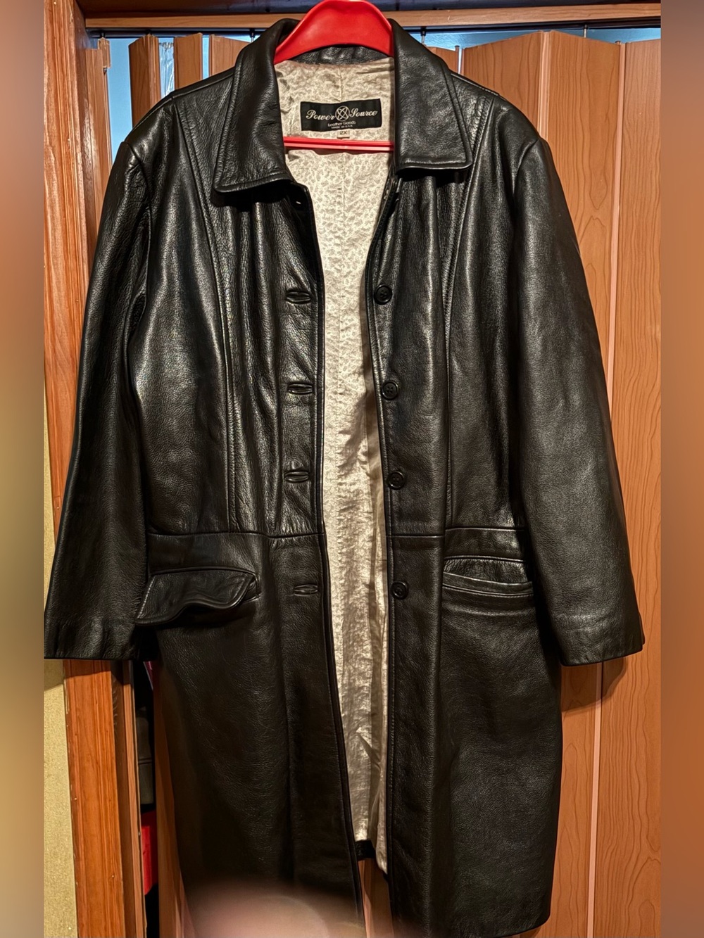 Power Source  CLASSIC BLACK  Leather JACKET Size 2X